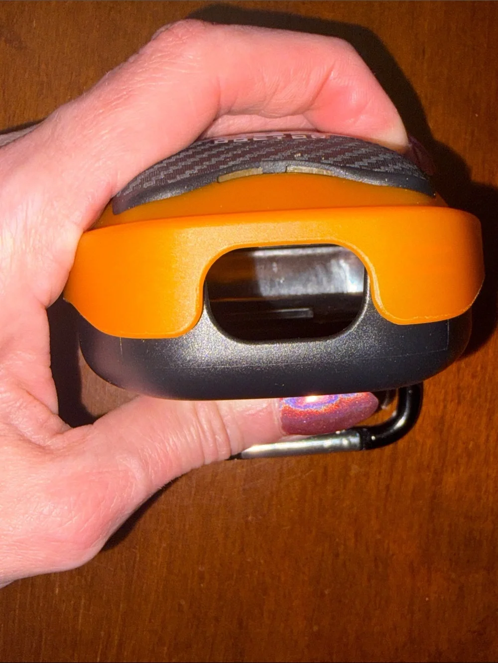 Shock Doctor Kids Orange Mouthguard Case with Carabiner